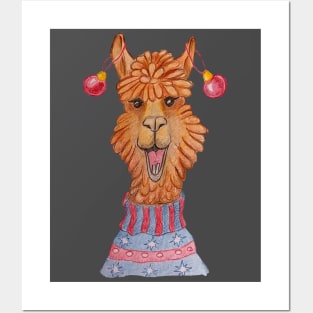 christmas lama Posters and Art